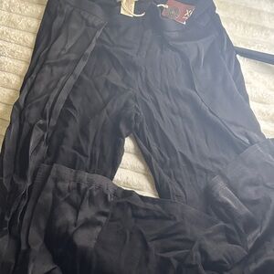 XCVI Wide-Leg Drawstring Pants in Black